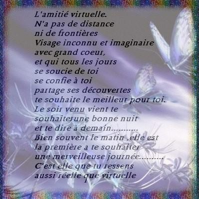     IL Y A BIEN UNE REELLE AMITIEE SUR NOTRE BLOG ET JE VOUS REMERCIE TOUS ET TOUTES, 