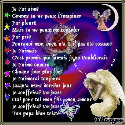 Un petit po�me pour toi mon Steph qui me manque tant ton papa qui t'aime 